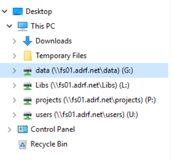 Locating the G: Drive